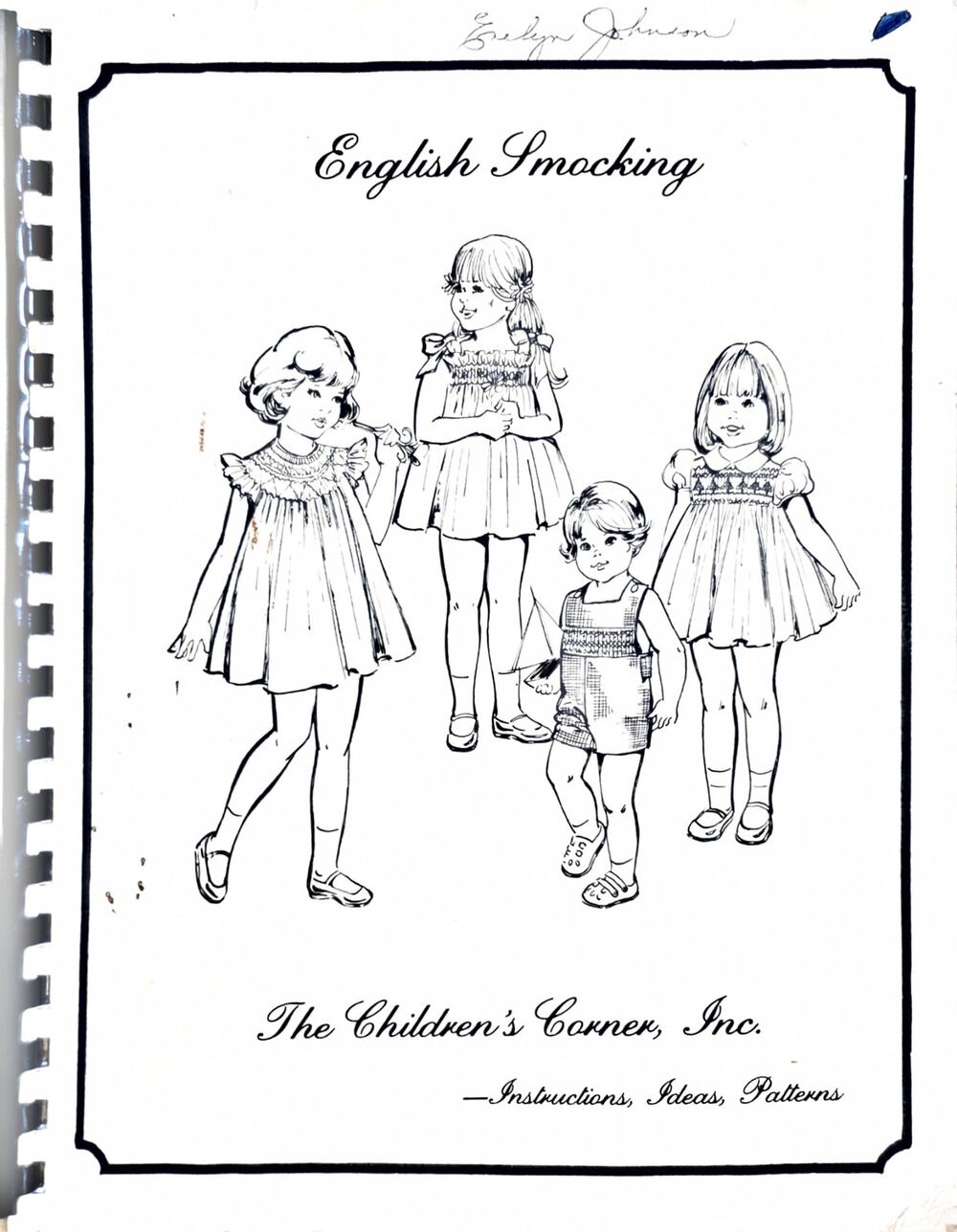 Children's Corner English Smocking Book instructions  Ideas & Pattern 1981